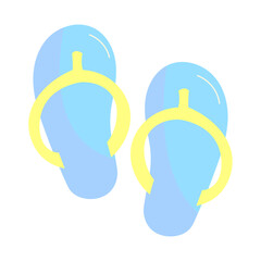 Pair of Colorful Summer Flip-Flops