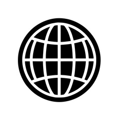 Minimalist Black SVG Silhouette of a Globe for Global Awareness and Environmental Design Themes