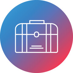 Chest Line Gradient Circle Background Icon