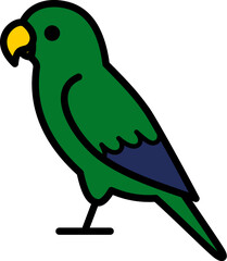 インコのシンプルなアイコン（Parrot simple icon）
