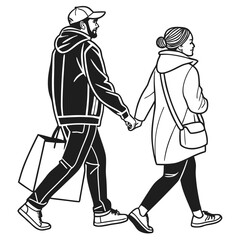 -black-silhouette--husband-and-wife-walking-hand-i (1)