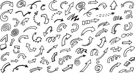 Arrow Silhouette Vector Set – Collection of Black Arrows in Various Styles