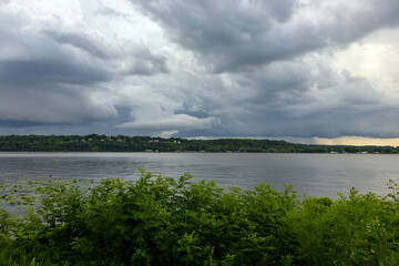 clouds over the river
