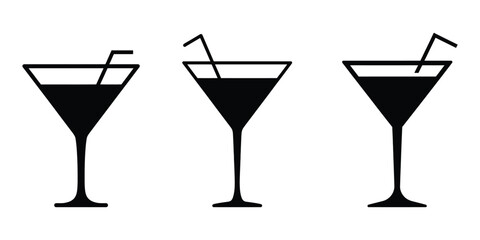Drink glass icon vector isolated on white background