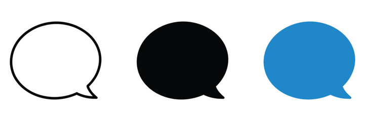 Speech Bubbles shape vector. bubble, communication, chat, message icon vector illustration