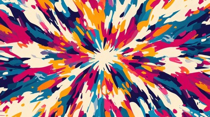 Colorful abstract design with radiating patterns.