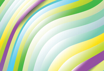 Colorful lines and straw theme, focusing more on the modern colors  creating a calming, gradient flow