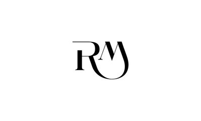 RM initial letters, monogram logo