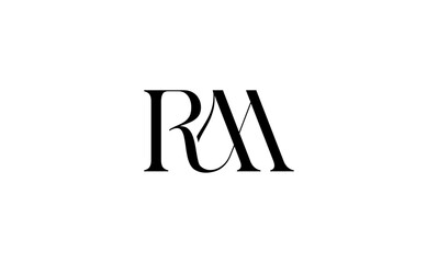 RM initial letters, monogram logo