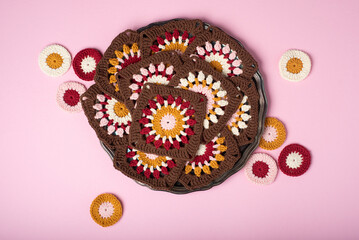 colorful crochet granny squares