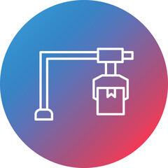 Manufacture Line Gradient Circle Background Icon