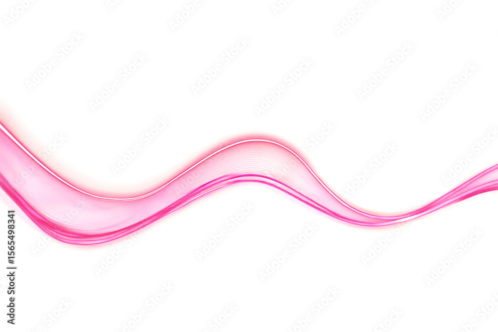Canvas Prints abstract neon wave on transparent background. pink glowing wavy line. design element. energy. moveme