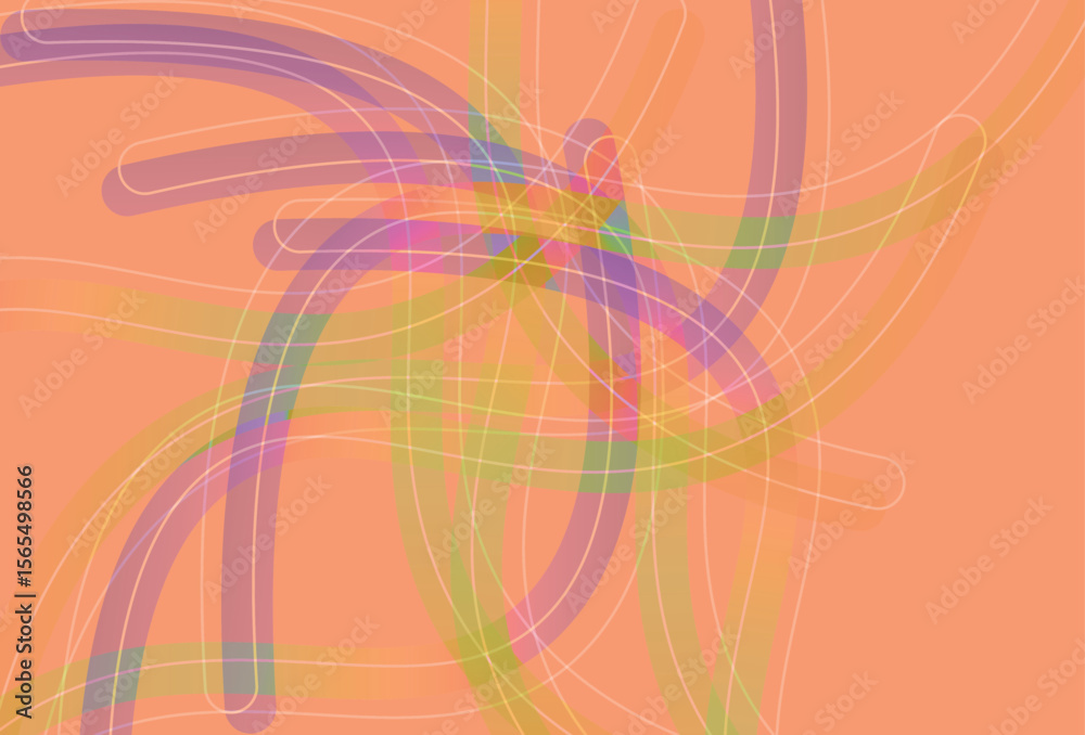 Fototapete Gradient colors Lines with smooth shapes pattern  Abstract Vector Design Elements for Backgrounds, Patterns, Posters and Banners. Ribbons. Spiral Geometric Graphics