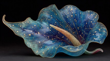 Stunning Blue Glass Anthurium: A Masterpiece of Art Glass