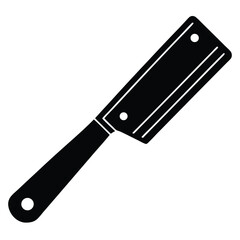 Sleek and modern cleaver illustration with a minimalist design ideal for culinary illustrations and graphics projects