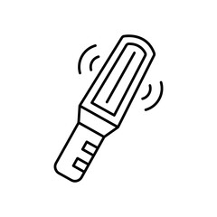 Obraz premium Detector Scan Security Line Icon