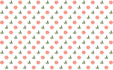 Stylish vector pattern with tropical floral elements blooms leaves. Great for modern fabric, surface design, and wrapping paper.


