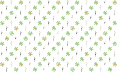 Stylish vector pattern with tropical floral elements blooms leaves. Great for modern fabric, surface design, and wrapping paper.

