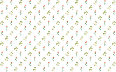 Stylish vector pattern with tropical floral elements blooms leaves. Great for modern fabric, surface design, and wrapping paper.

