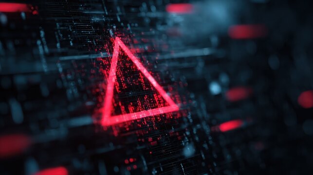 Cyber Threat Detected in Digital Code Interface, Alert System Highlighting Security Vulnerability in Cyber Environment