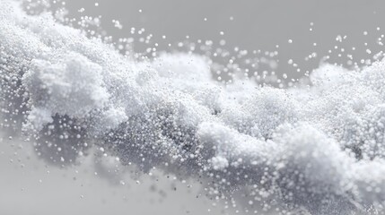 3d render of white particle on white backgrond.