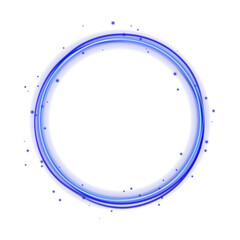 Neon eclipse light effect with glowing blue orbit rings. Perfect for high-tech backgrounds, motion graphics, space themes, digital visuals, or minimalist sci-fi UI design concepts.