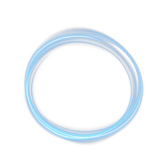 Neon glowing blue rings with orbit effect and radial flare. Futuristic digital halo in dark space. Ideal for sci-fi design, UI interface, cosmic backgrounds, vibrant tech posters and energy concept vi © Максим Славов