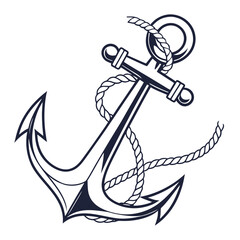 Nautical Anchor Rope Maritime Symbol vector
