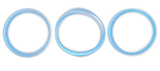 Neon light energy ring with glowing trail swirl effect. Abstract dynamic circular motion of electric lines and spark particles. Ideal for technology or sci-fi design.