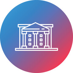 Buckingham Line Gradient Circle Background Icon