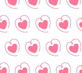 Seamless pattern with hearts. Vector