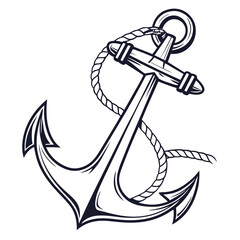 Nautical Anchor with Rope maritime marine