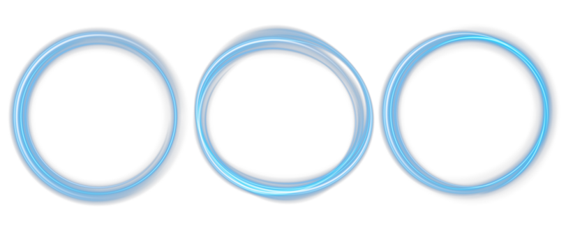Neon light energy ring with glowing trail swirl effect. Abstract dynamic circular motion of electric lines and spark particles. Ideal for technology or sci-fi design.