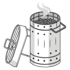 Smokey Charcoal Starter With Lid grill accessory outdoor cooking