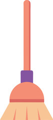 Pastel Broom Icon – Minimalist Home Cleaning & Household Chore Symbol