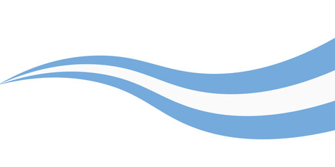 Obraz premium Argentina flag tricolor rainbow curve design transparent png and vector illustration.