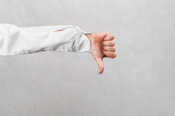 Child's Thumbs Down: Disapproval, Failure, Negative Feedback