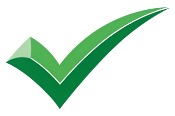 Green Check Mark PNG Icon – Transparent Background for App, Web, UI, and Logo Design

