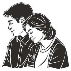 vector illustration of a couple