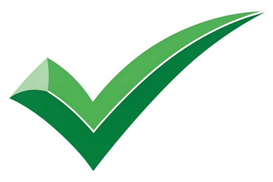 Green Check Mark PNG Icon – Transparent Background for App, Web, UI, and Logo Design

