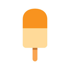 orange and vanilla popsicle vector illustration