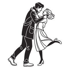 illustration of a dancing couple