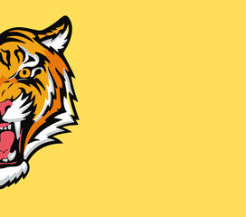tiger head vector illustration.