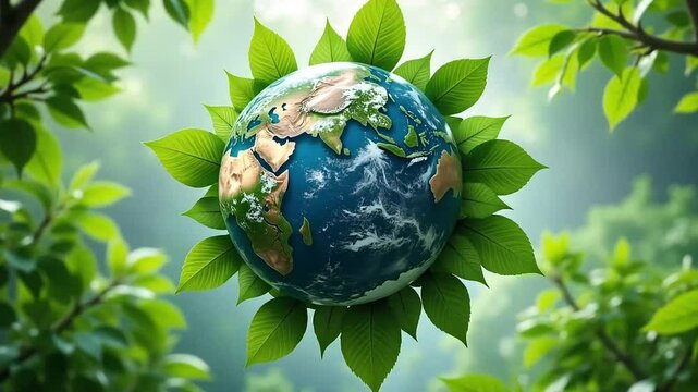 4K Earth Day Concept &ndash; Save the Planet, Sustainability & Ecology
