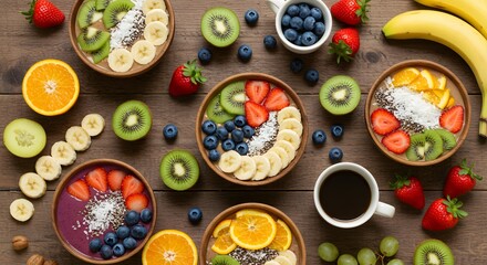 Delicious and Healthy Fruit Bowls A Vibrant Breakfast or Snack Idea