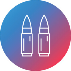 Bullets Line Gradient Circle Background Icon