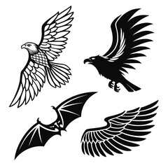 set of vector birds