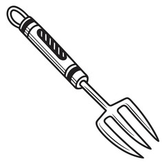 Garden fork tool with looped handle gardening digging