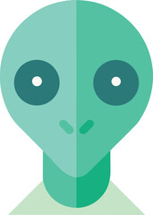 Flat Vector Alien – Modern Space, UFO & Futuristic Design