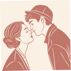 Couple sharing an intimate moment romance love